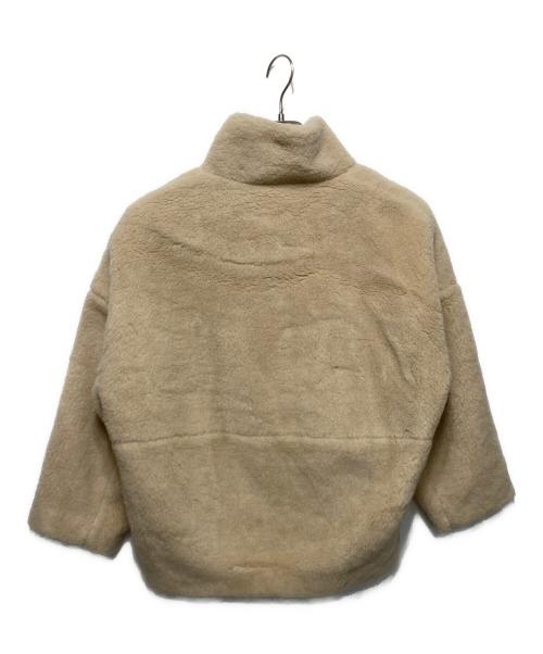 BALLSEY（ボールジィ）BALLSEY (ボールジィ) ボアスライバー スタンドネックコート ベージュ サイズ:34の古着・服飾アイテム