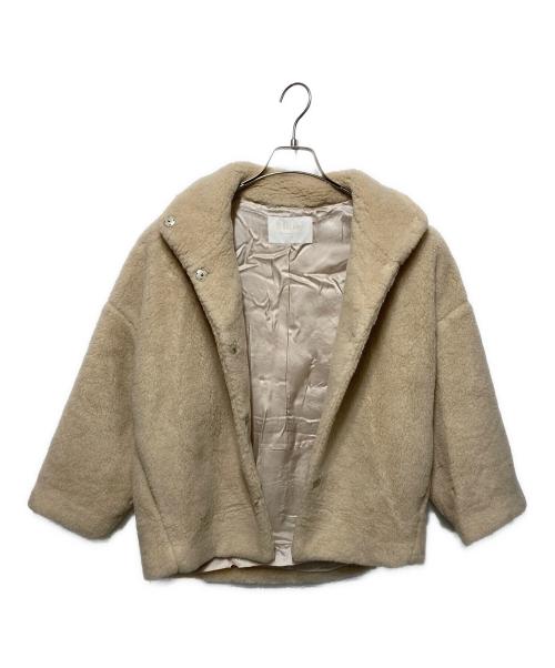 BALLSEY（ボールジィ）BALLSEY (ボールジィ) ボアスライバー スタンドネックコート ベージュ サイズ:34の古着・服飾アイテム