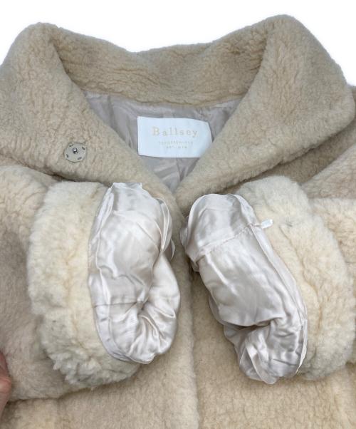 BALLSEY（ボールジィ）BALLSEY (ボールジィ) ボアスライバー スタンドネックコート ベージュ サイズ:34の古着・服飾アイテム
