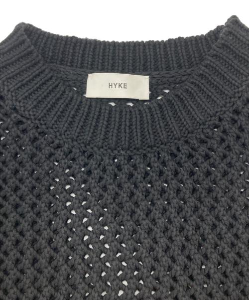HYKE（ハイク）HYKE (ハイク) CROCHETED CROPPED SWEATER TOP ブラック サイズ:Freeの古着・服飾アイテム