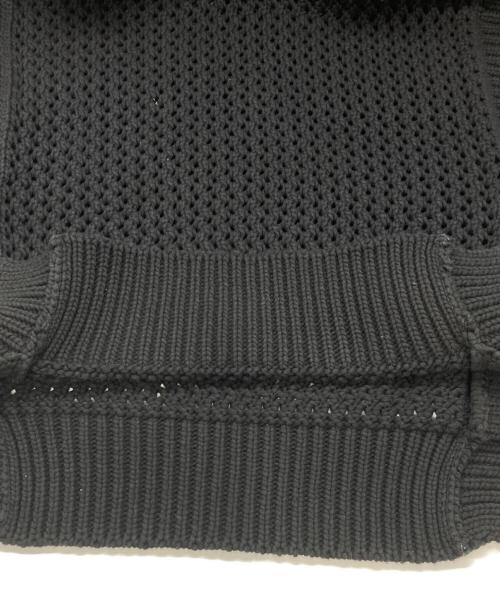 HYKE（ハイク）HYKE (ハイク) CROCHETED CROPPED SWEATER TOP ブラック サイズ:Freeの古着・服飾アイテム