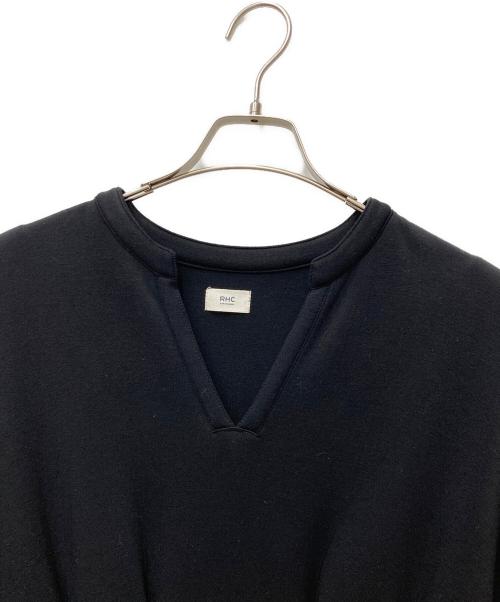 RHC Ron Herman（アールエイチシー ロンハーマン）RHC Ron Herman (アールエイチシー ロンハーマン) タックVネックワンピース 3410300408 ブラック サイズ:XSの古着・服飾アイテム