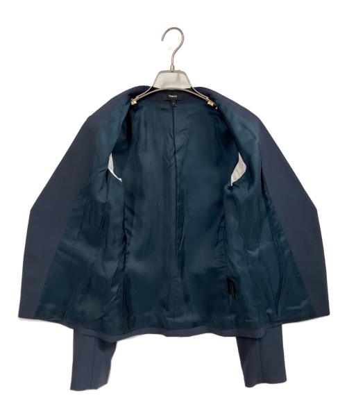 theory（セオリー）theory (セオリー) ノーカラージャケット ネイビーの古着・服飾アイテム