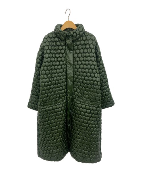 ISSEY MIYAKE（イッセイミヤケ）ISSEY MIYAKE (イッセイミヤケ) 中綿ロングコート オリーブ サイズ:2の古着・服飾アイテム
