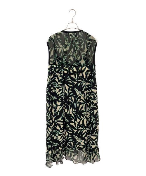 sacai（サカイ）sacai (サカイ) leaf-print panelled dress ブラック サイズ:3の古着・服飾アイテム