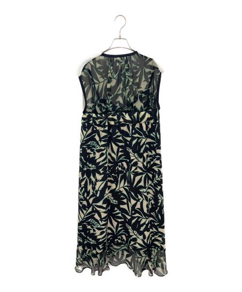 sacai（サカイ）sacai (サカイ) leaf-print panelled dress ブラック サイズ:3の古着・服飾アイテム