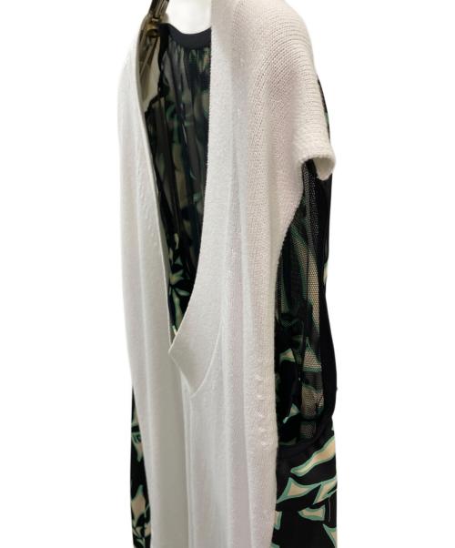 sacai（サカイ）sacai (サカイ) leaf-print panelled dress ブラック サイズ:3の古着・服飾アイテム