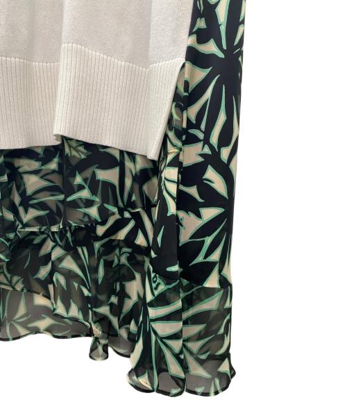 sacai（サカイ）sacai (サカイ) leaf-print panelled dress ブラック サイズ:3の古着・服飾アイテム