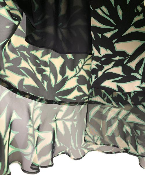 sacai（サカイ）sacai (サカイ) leaf-print panelled dress ブラック サイズ:3の古着・服飾アイテム