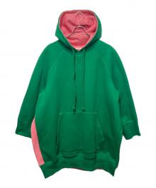 CELINE（セリーヌ）の古着「バイカラーダブルフェイスフーディー」｜ピンク