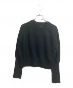 IHATOVイーハトーブ）の古着「Cotton cashmere crop knit」｜ブラック