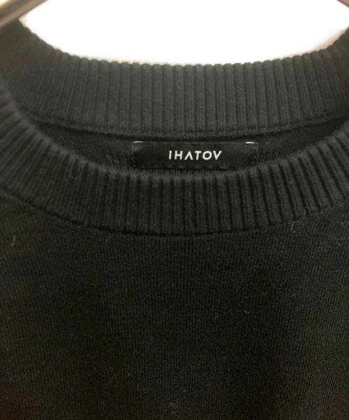 IHATOV（イーハトーブ）IHATOV (イーハトーブ) Cotton cashmere crop knit ブラック サイズ:M 未使用品の古着・服飾アイテム