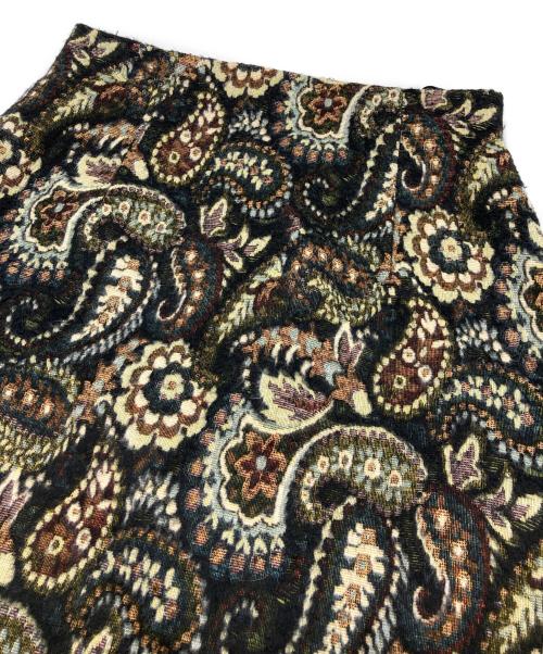ANAYI（アナイ）ANAYI (アナイ) シャギーペイズリー スカート ブラック サイズ:36の古着・服飾アイテム