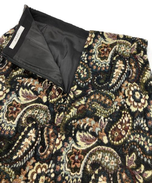 ANAYI（アナイ）ANAYI (アナイ) シャギーペイズリー スカート ブラック サイズ:36の古着・服飾アイテム