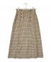 ANAYI（アナイ）の古着「ガンクラブチェックタックスカート」｜ベージュ