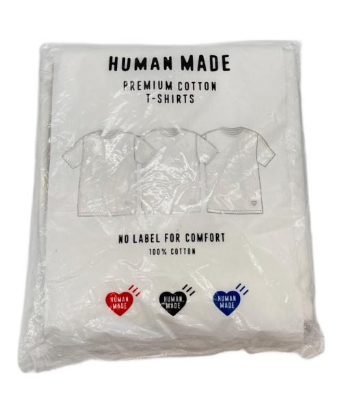HUMAN MADE（ヒューマンメイド）HUMAN MADE (ヒューマンメイド) 3 PACK T-SHIRT ホワイト サイズ:Mの古着・服飾アイテム