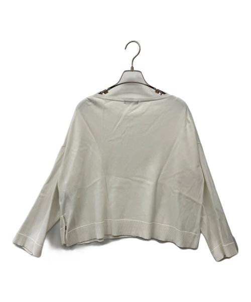 allureville（アルアバイル）allureville (アルアバイル) サイドスリットニット ホワイト サイズ:2の古着・服飾アイテム