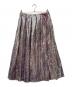 DRAWER（ドゥロワー）の古着「ラメプリントギャザースカート」｜パープル
