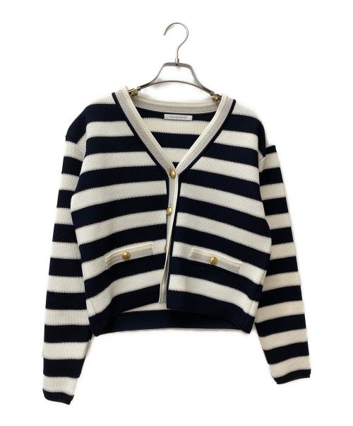 Pinky & Dianne（ピンキーアンドダイアン）Pinky & Dianne (ピンキーアンドダイアン) ボーダーカーディガン 031-4175346 サイズ:38の古着・服飾アイテム