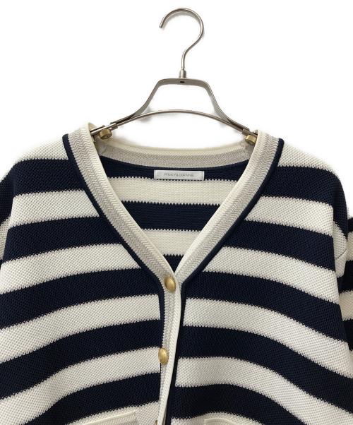 Pinky & Dianne（ピンキーアンドダイアン）Pinky & Dianne (ピンキーアンドダイアン) ボーダーカーディガン 031-4175346 サイズ:38の古着・服飾アイテム