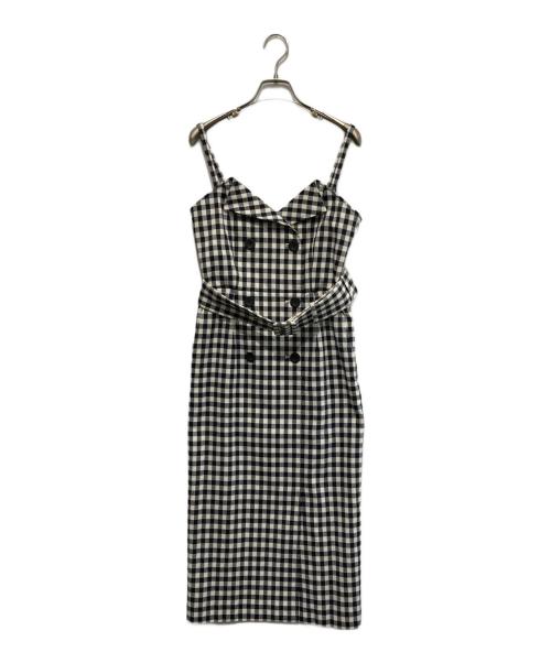 Pinky & Dianne（ピンキーアンドダイアン）Pinky & Dianne (ピンキーアンドダイアン) ギンガムチェックワンピース ブラック サイズ:36の古着・服飾アイテム