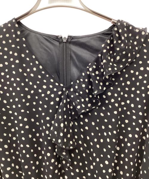 ANAYI（アナイ）ANAYI (アナイ) ランダムドットフリルワンピース ブラック サイズ:38の古着・服飾アイテム