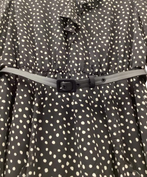 ANAYI（アナイ）ANAYI (アナイ) ランダムドットフリルワンピース ブラック サイズ:38の古着・服飾アイテム