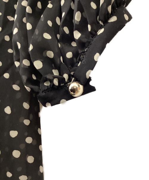 ANAYI（アナイ）ANAYI (アナイ) ランダムドットフリルワンピース ブラック サイズ:38の古着・服飾アイテム