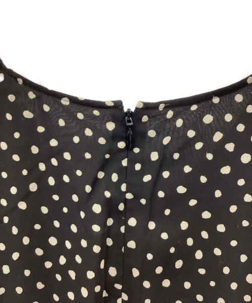 ANAYI（アナイ）ANAYI (アナイ) ランダムドットフリルワンピース ブラック サイズ:38の古着・服飾アイテム