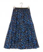ANAYIアナイ）の古着「モザイクレオパードティアードロングスカート」｜ブルー