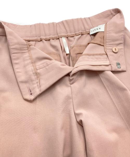 ANAYI（アナイ）ANAYI (アナイ) オックスストレッチスリットイリパンツ ピンク サイズ:38の古着・服飾アイテム