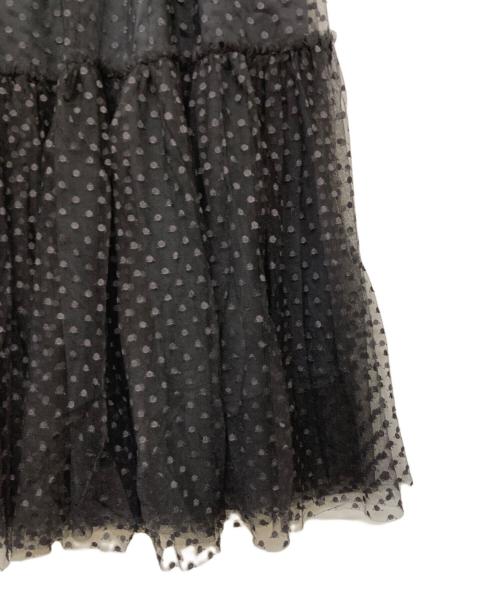 ANAYI（アナイ）ANAYI (アナイ) ドットチュールティアード スカート ブラック サイズ:38の古着・服飾アイテム