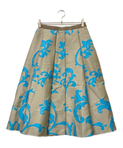 ANAYI（アナイ）ANAYI (アナイ) アールヌーボージャガードタック スカート ベージュ サイズ:38の古着・服飾アイテム