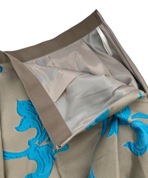 ANAYI（アナイ）ANAYI (アナイ) アールヌーボージャガードタック スカート ベージュ サイズ:38の古着・服飾アイテム