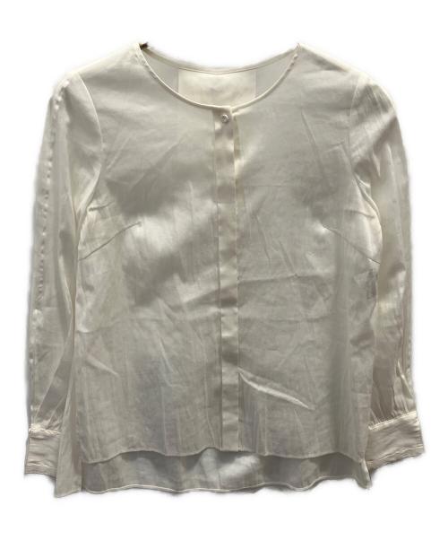 ANAYI（アナイ）ANAYI (アナイ) トリアセオーガンジーシアー ブラウス ホワイト サイズ:38の古着・服飾アイテム