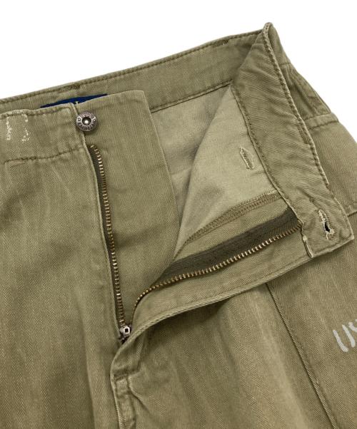 POLO RALPH LAUREN（ポロ・ラルフローレン）POLO RALPH LAUREN (ポロ・ラルフローレン) QRタグ Cotton Herringbone Utility Pant オリーブ サイズ:16（160/69）の古着・服飾アイテム