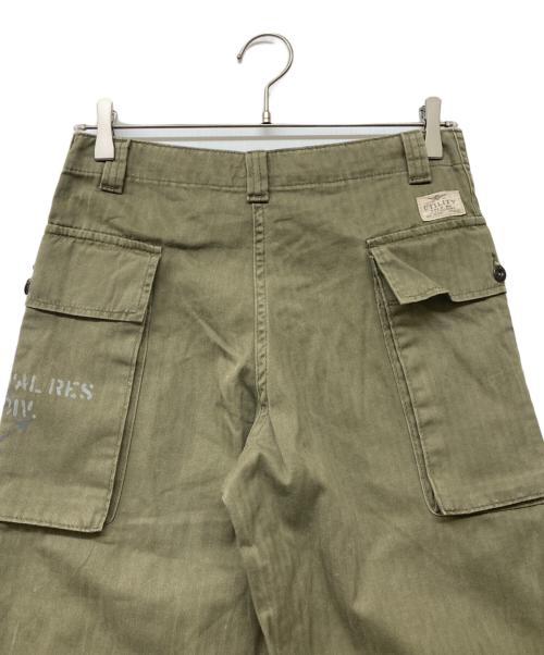 POLO RALPH LAUREN（ポロ・ラルフローレン）POLO RALPH LAUREN (ポロ・ラルフローレン) QRタグ Cotton Herringbone Utility Pant オリーブ サイズ:16（160/69）の古着・服飾アイテム