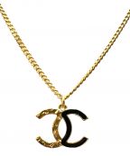CHANELシャネル）の古着「ココマークネックレス」｜ゴールド×ブラック