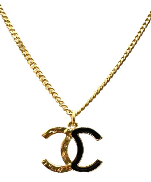 CHANEL（シャネル）CHANEL (シャネル) ココマークネックレス ゴールド×ブラックの古着・服飾アイテム