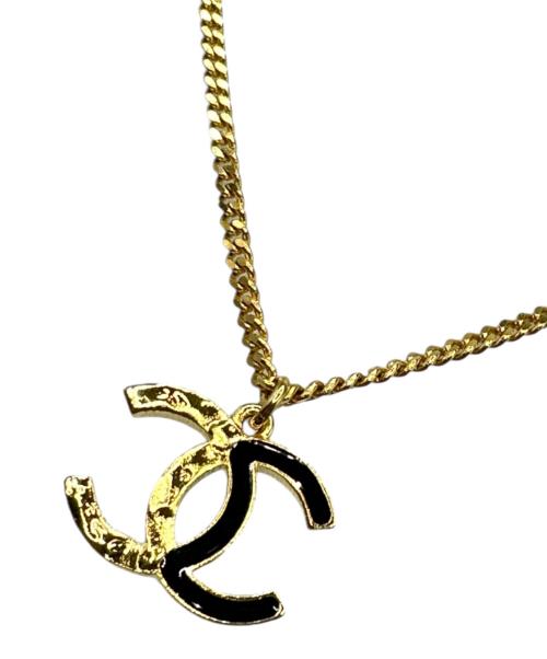 CHANEL（シャネル）CHANEL (シャネル) ココマークネックレス ゴールド×ブラックの古着・服飾アイテム