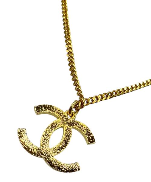 CHANEL（シャネル）CHANEL (シャネル) ココマークネックレス ゴールド×ブラックの古着・服飾アイテム