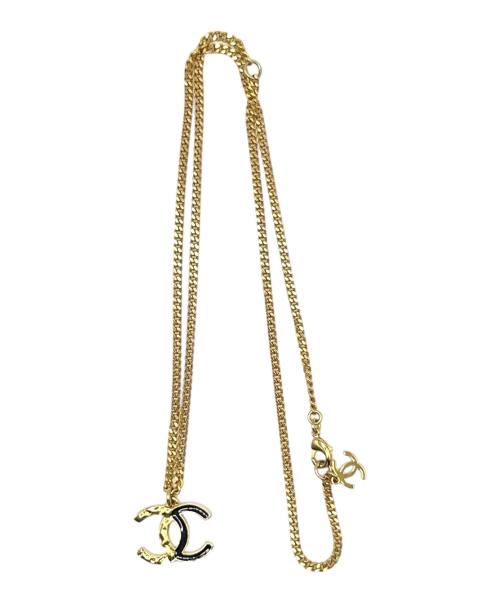 CHANEL（シャネル）CHANEL (シャネル) ココマークネックレス ゴールド×ブラックの古着・服飾アイテム