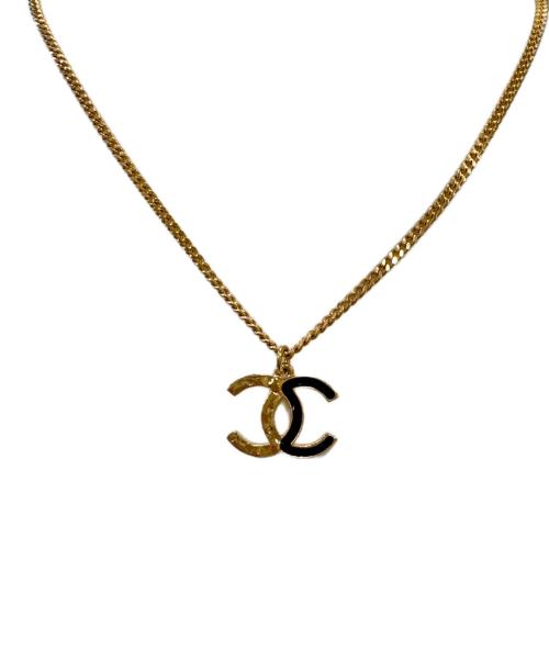 CHANEL（シャネル）CHANEL (シャネル) ココマークネックレス ゴールド×ブラックの古着・服飾アイテム