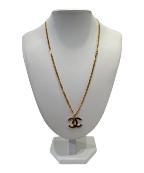 CHANEL（シャネル）CHANEL (シャネル) ココマークネックレス ゴールド×ブラックの古着・服飾アイテム