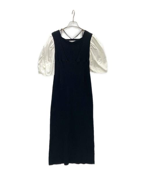 CELFORD（セルフォード）CELFORD (セルフォード) ボリューム袖ニットタイトワンピース ブラック サイズ:SIZE36の古着・服飾アイテム