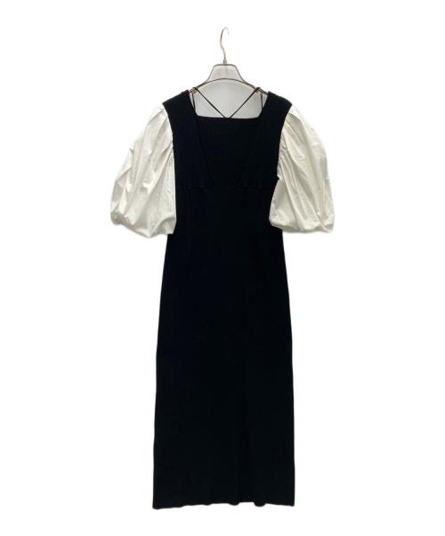 CELFORD（セルフォード）CELFORD (セルフォード) ボリューム袖ニットタイトワンピース ブラック サイズ:SIZE36の古着・服飾アイテム