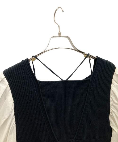 CELFORD（セルフォード）CELFORD (セルフォード) ボリューム袖ニットタイトワンピース ブラック サイズ:SIZE36の古着・服飾アイテム