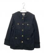 FRAY IDフレイ アイディー）の古着「GIOLICA 2WAYツイードジレジャケット」｜ブラック