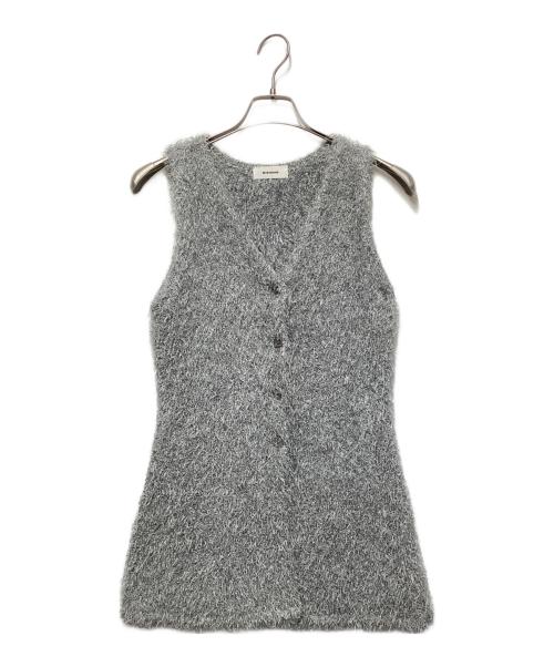 MIESROHE（ミースロエ）MIESROHE (ミースロエ) シャギーニットチュニックベスト ライトグレー サイズ:ONE SIZEの古着・服飾アイテム