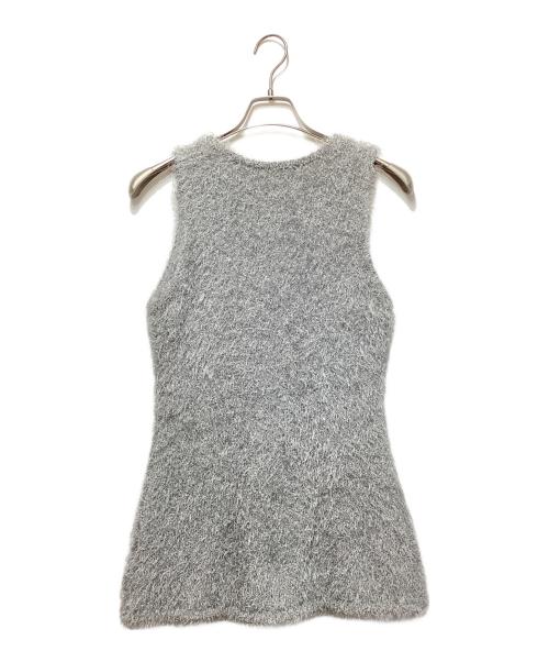 MIESROHE（ミースロエ）MIESROHE (ミースロエ) シャギーニットチュニックベスト ライトグレー サイズ:ONE SIZEの古着・服飾アイテム